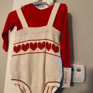 Cat & Jack Red and White Kids Matching Set